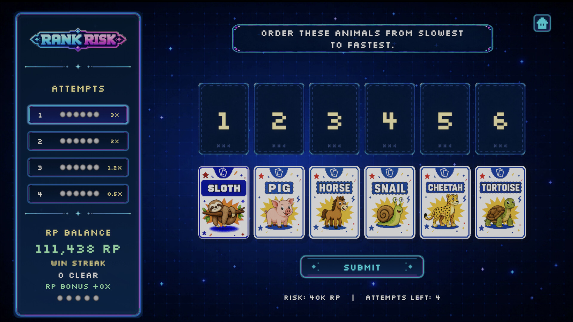 Rank Risk: Guess the Order screenshot 2