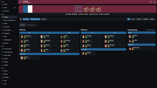 Hockey Legacy Manager 27 스크린샷 1