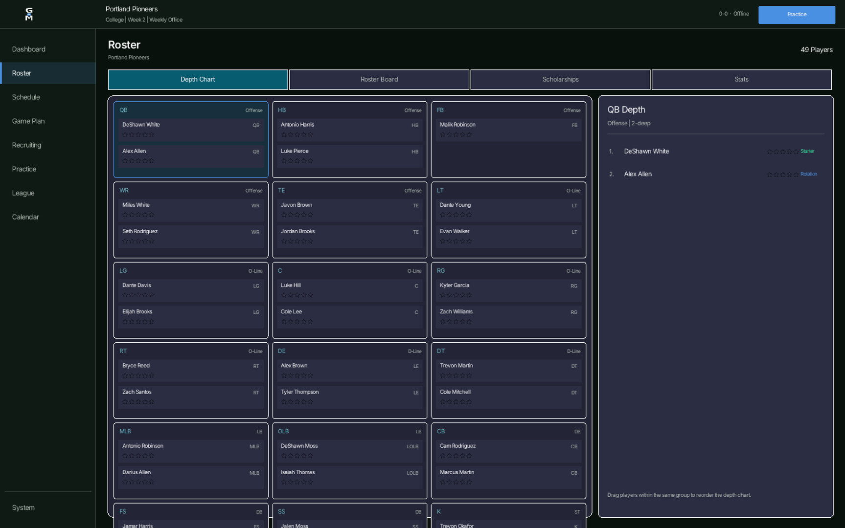 Gridiron Manager screenshot