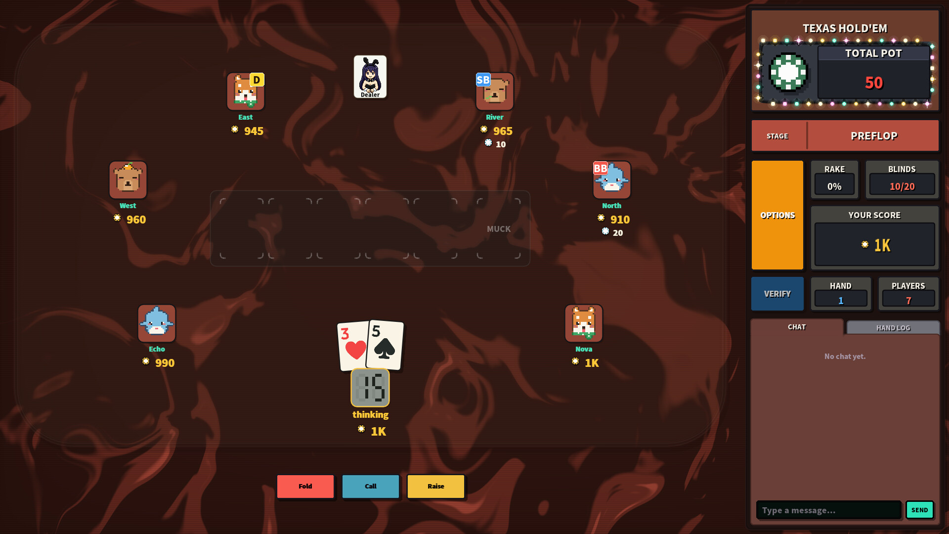 Pixel Texas Hold'em screenshot 1
