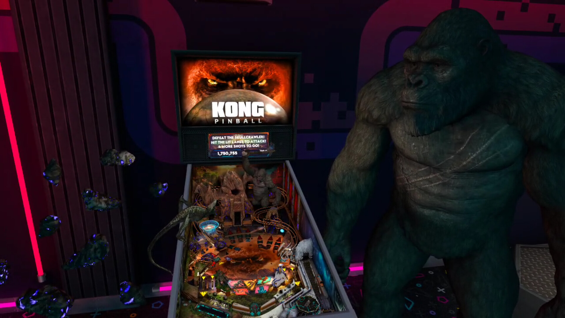 Pinball FX VR - Godzilla vs. Kong Pinball Packのスクリーンショット 1