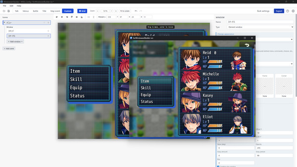 RPGツクールMZ - Windowset Builder