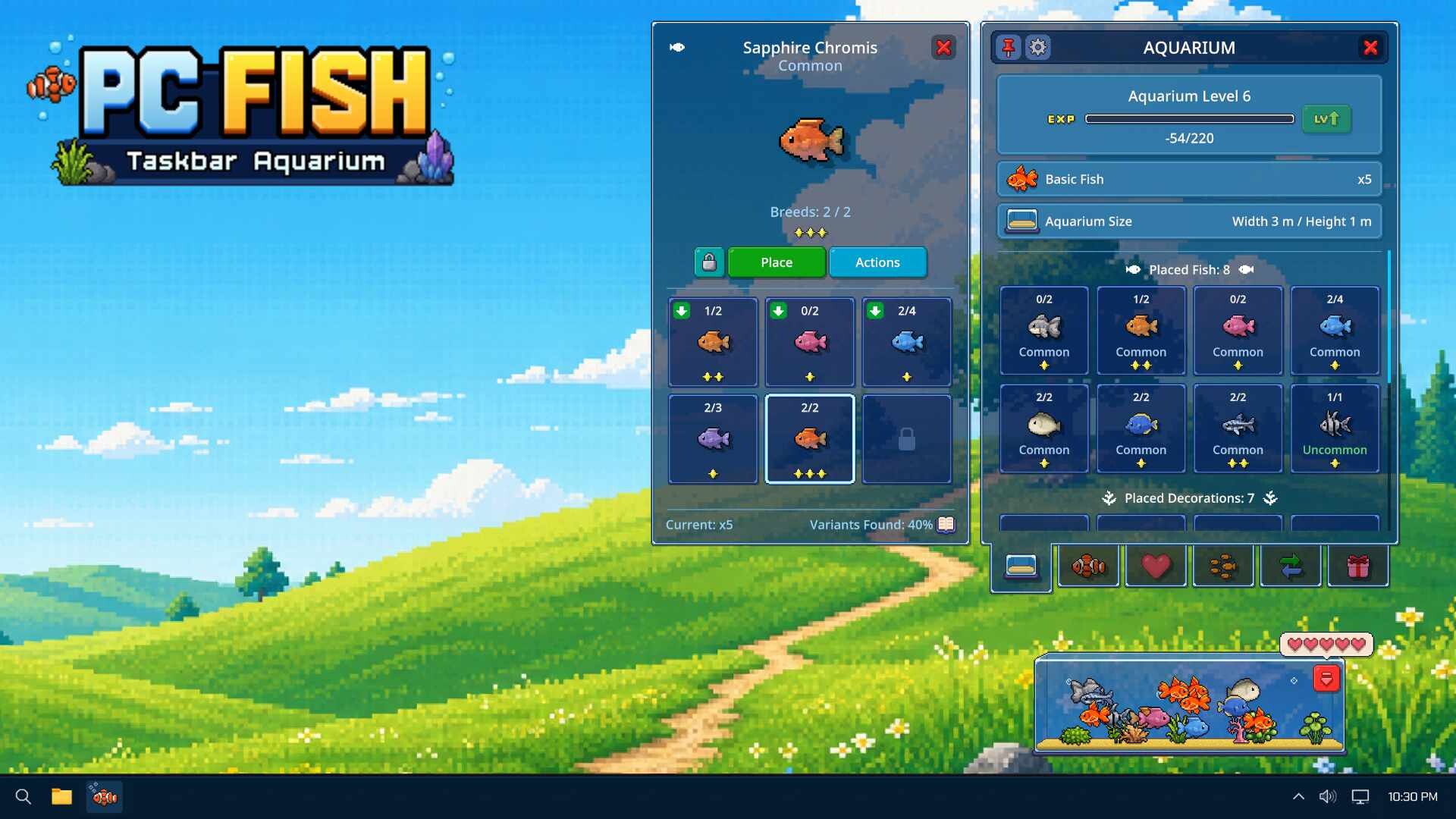 PC FISH: Taskbar Aquarium screenshot