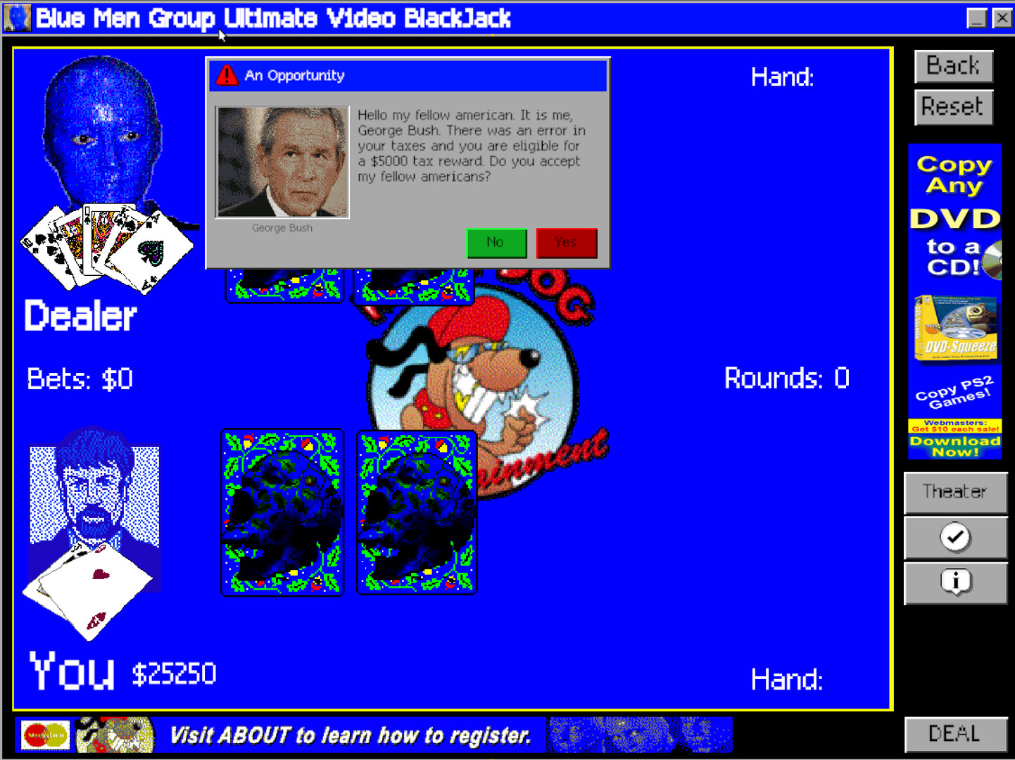 Blue Men Group ULTIMATE VIDEO BLACKJACK screenshot #3