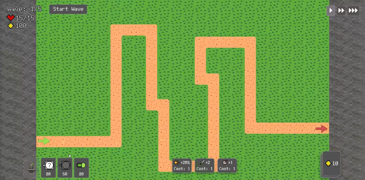 A Roguelike Tower Defense video 1