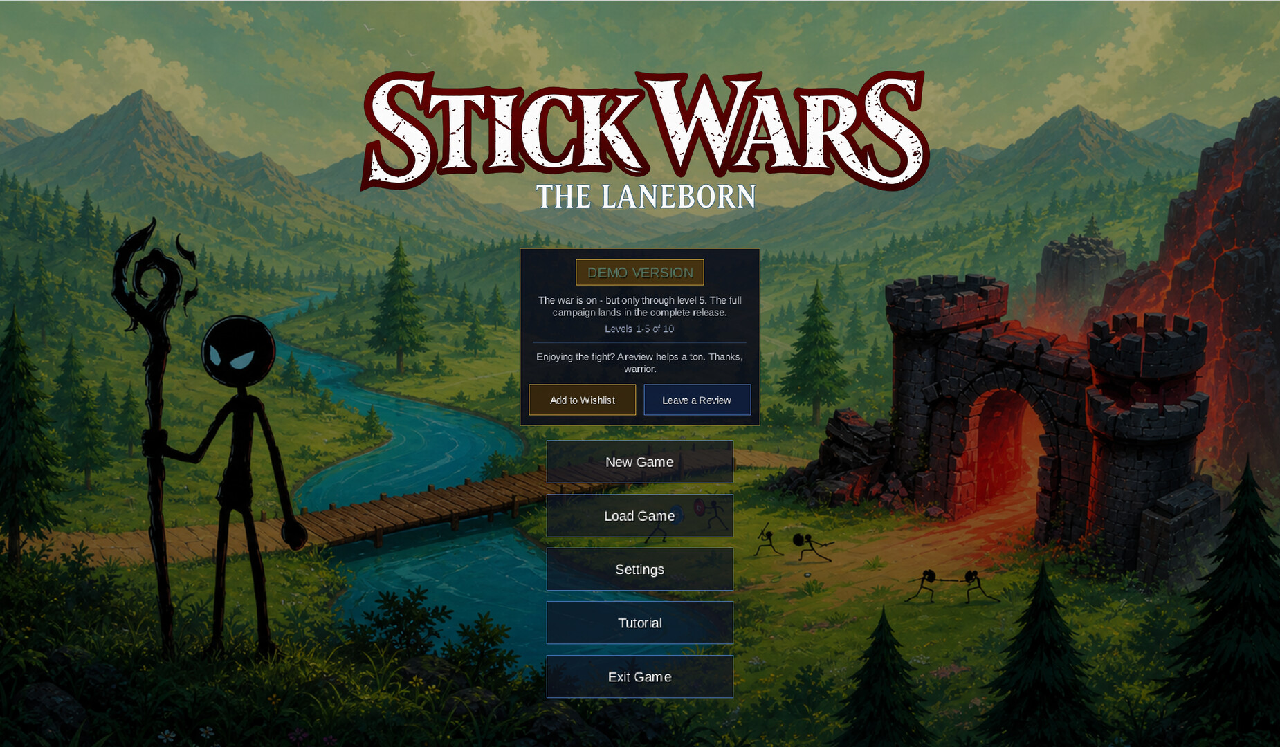 Stick Wars: The Laneborn screenshot 1