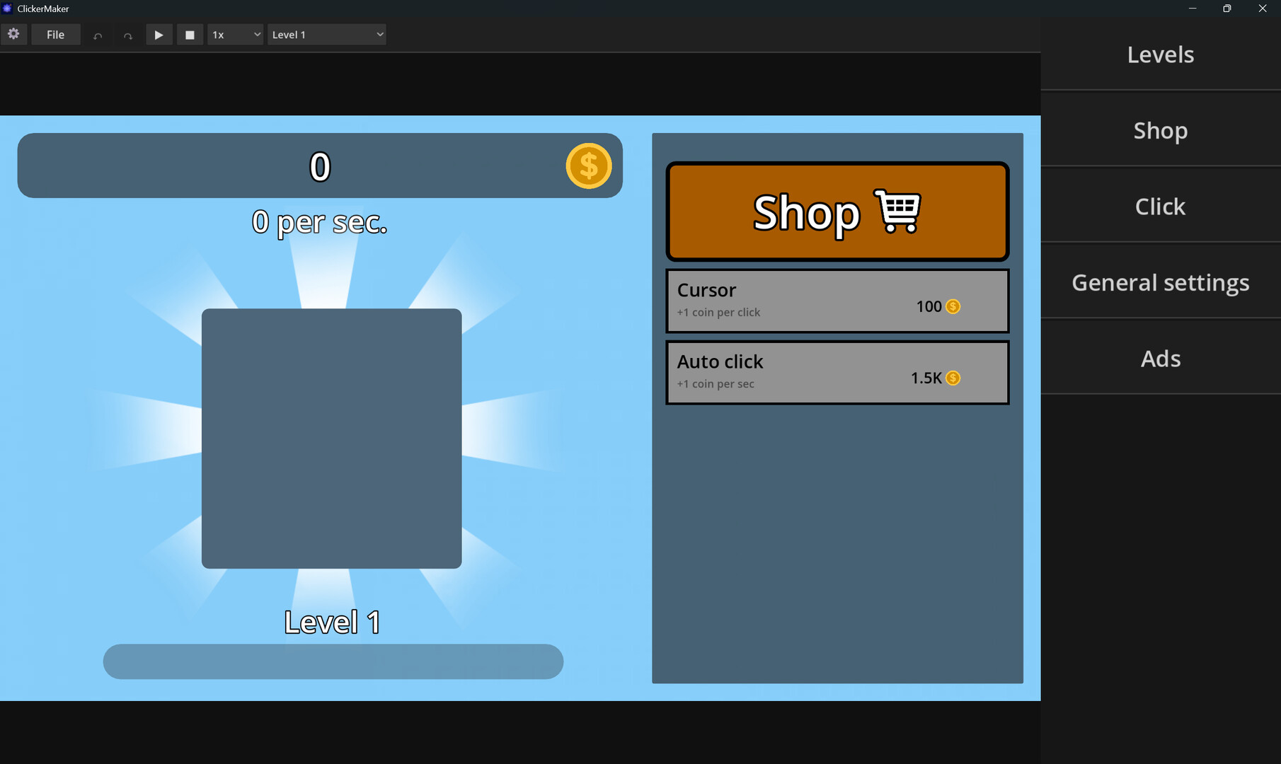 Clicker Game Maker screenshot 2