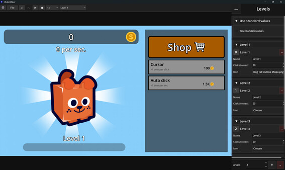 Clicker Game Maker screenshot 1