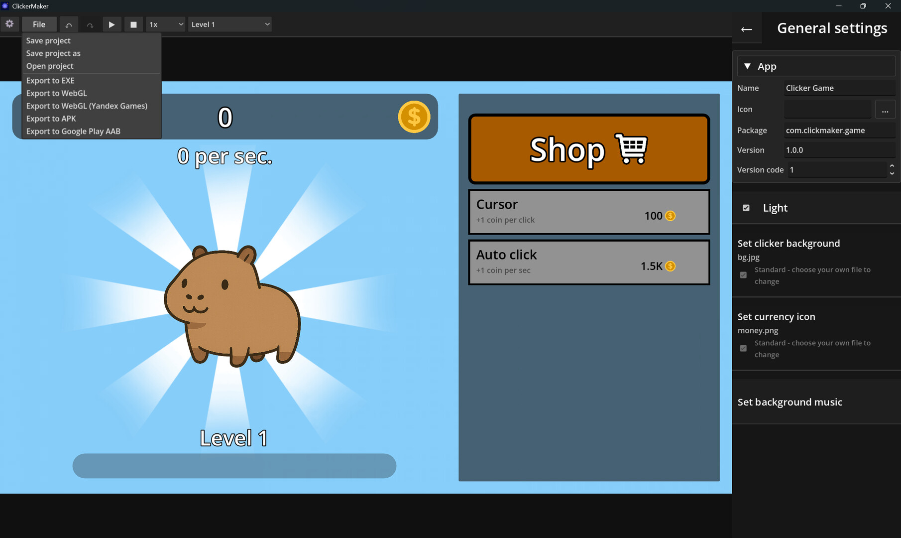 Clicker Game Maker screenshot 3