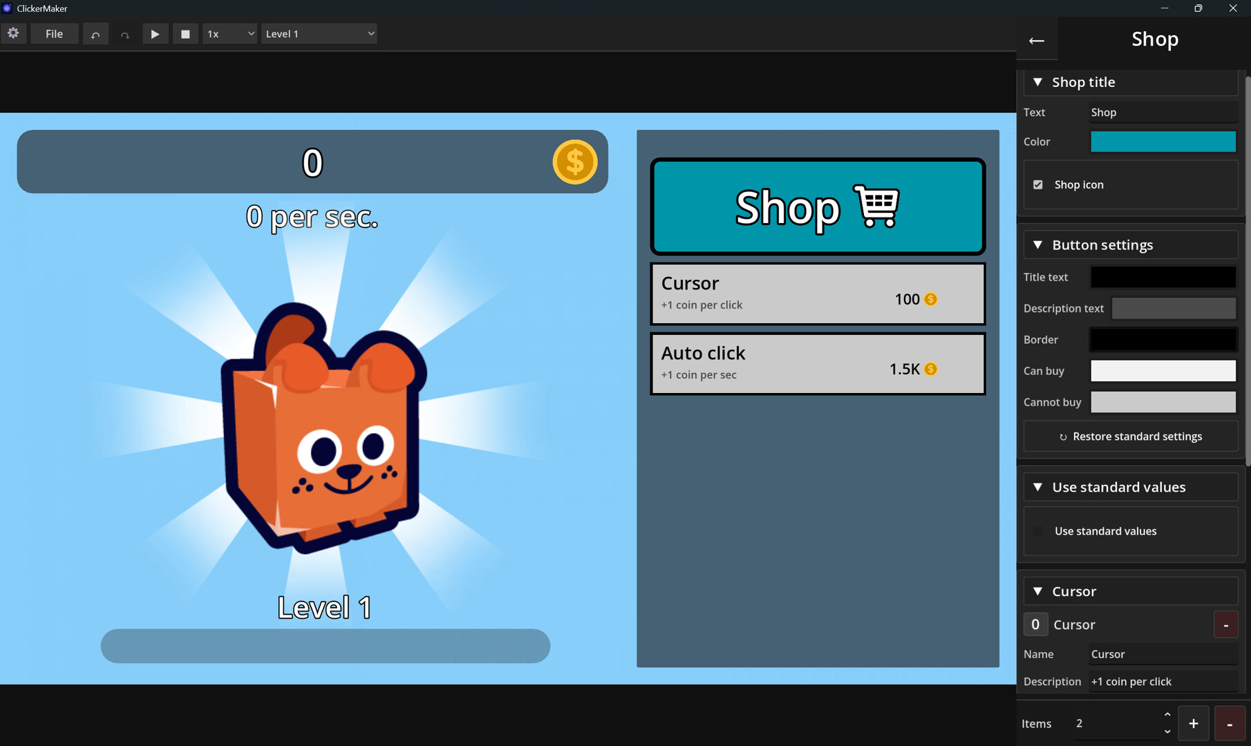 Clicker Game Maker screenshot 4