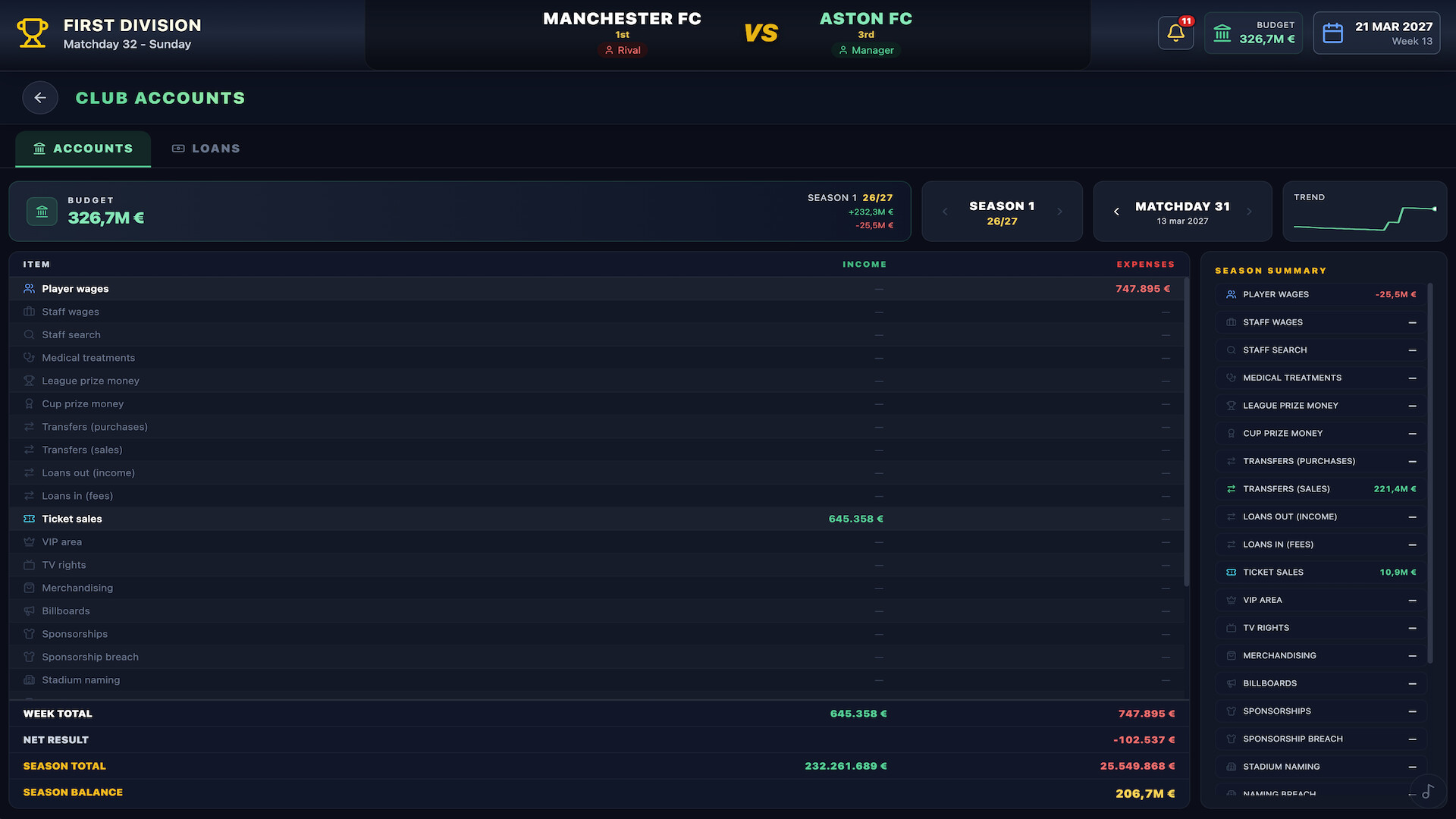 Total Club Manager screenshot 7