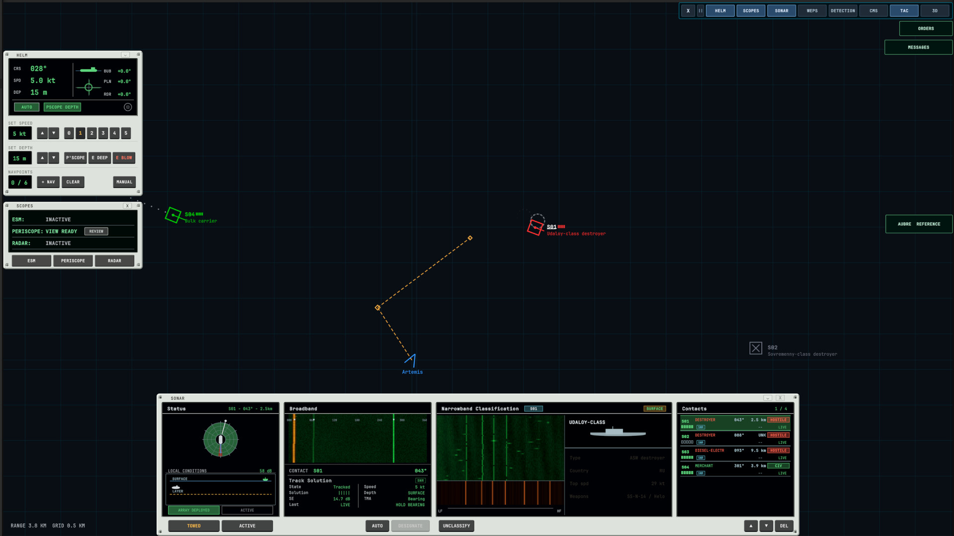 SSN: Artemis screenshot 2