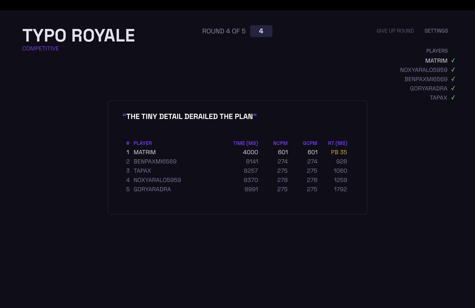 Typo Royale screenshot