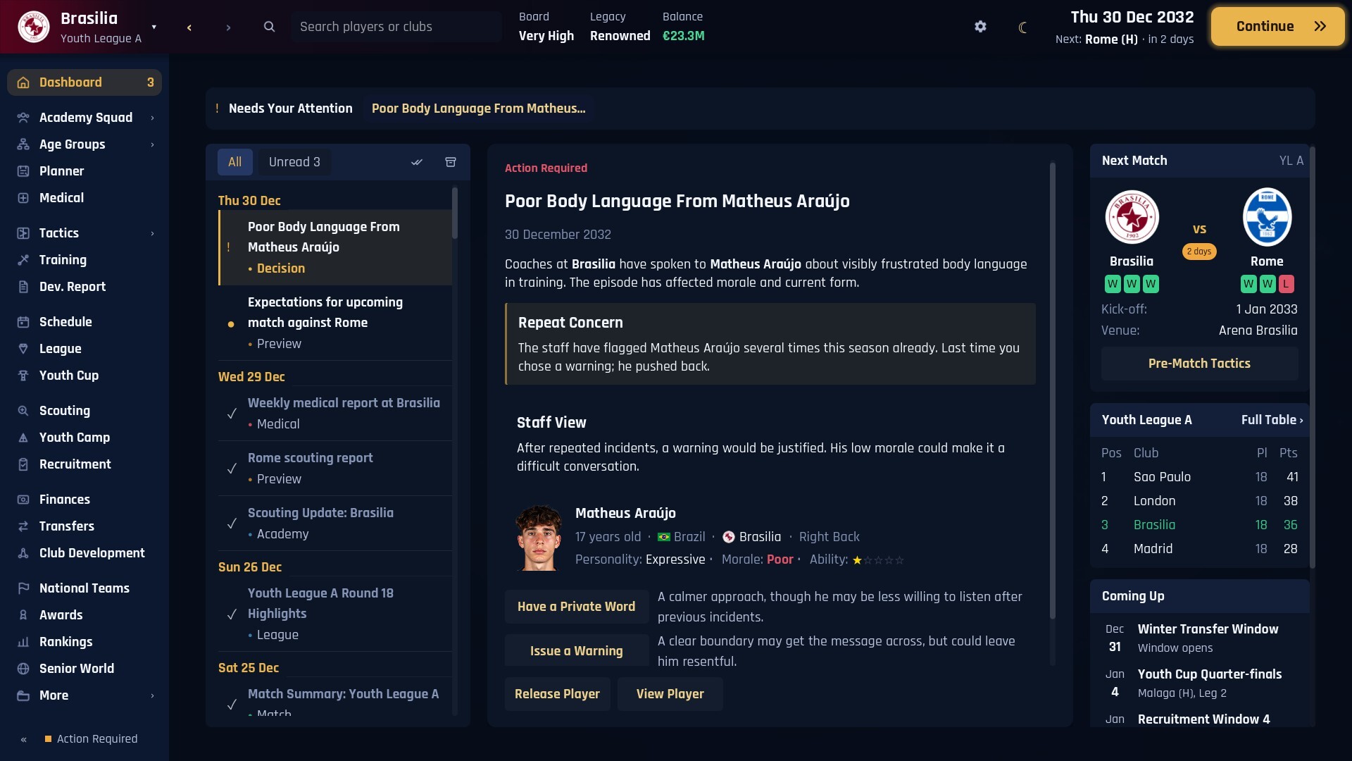 Football Academy Director screenshot 2