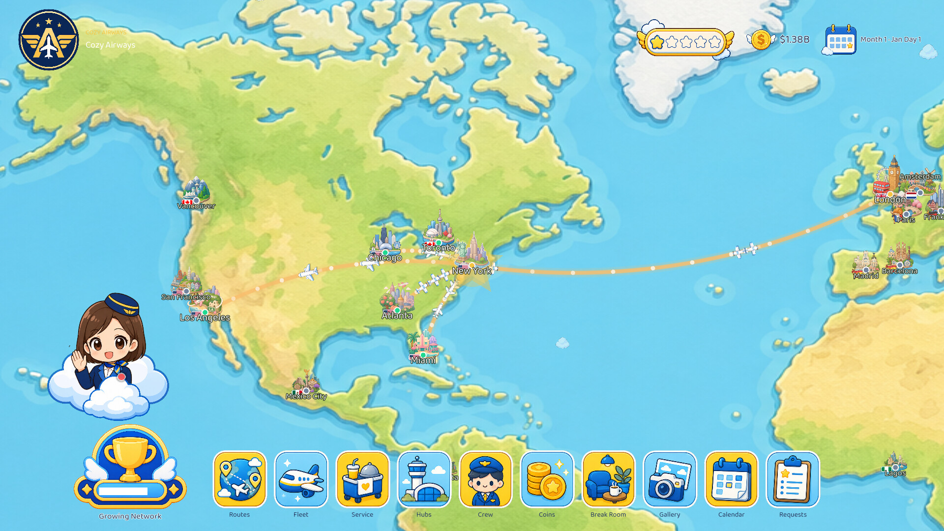 Cozy Airways screenshot 1