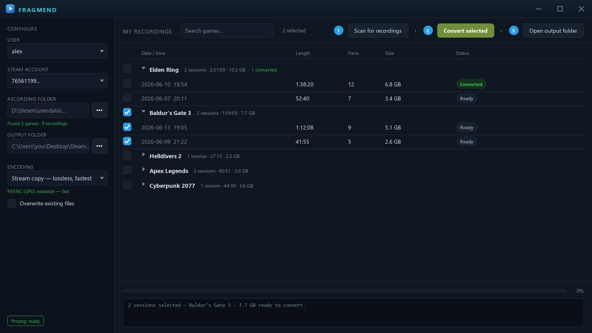 FragMend screenshot 1