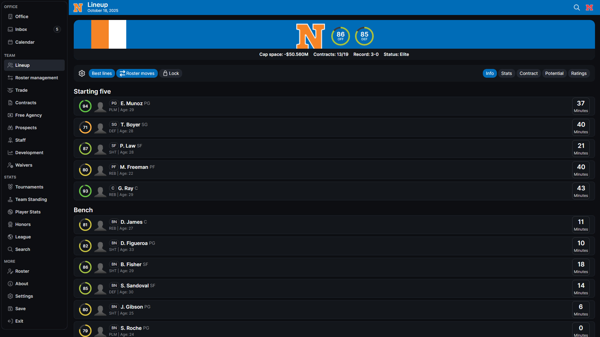Basketball Legacy Manager 27 screenshot 1