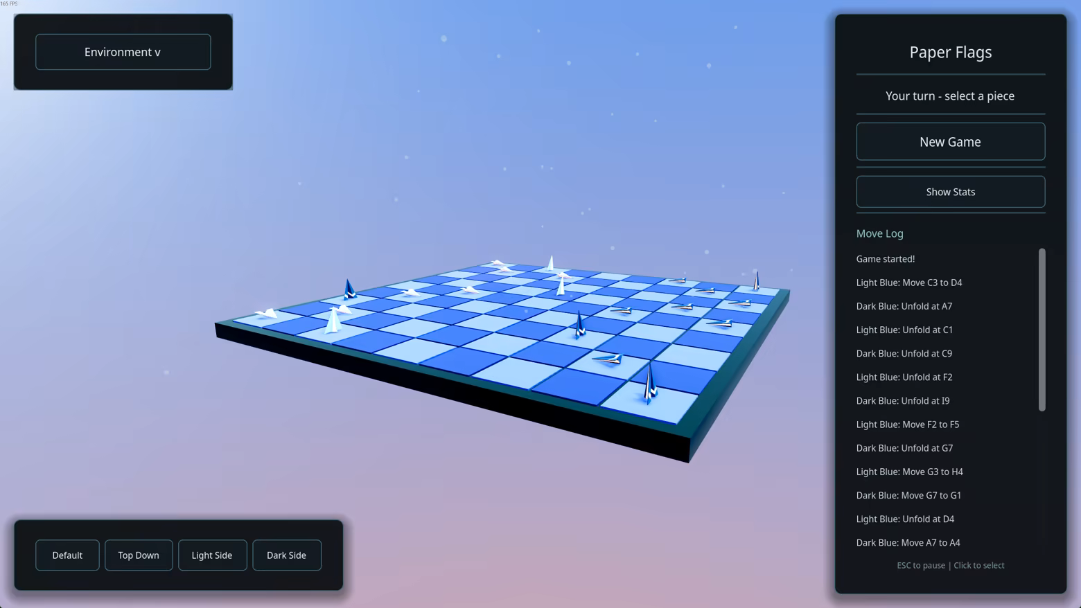 Mid-game screenshot showing flag-pieces deep in enemy territory