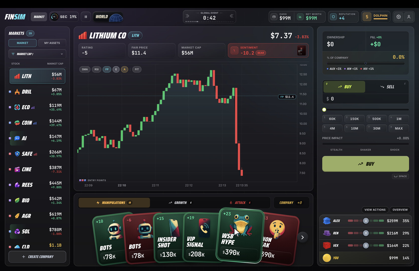 FinSim screenshot #2