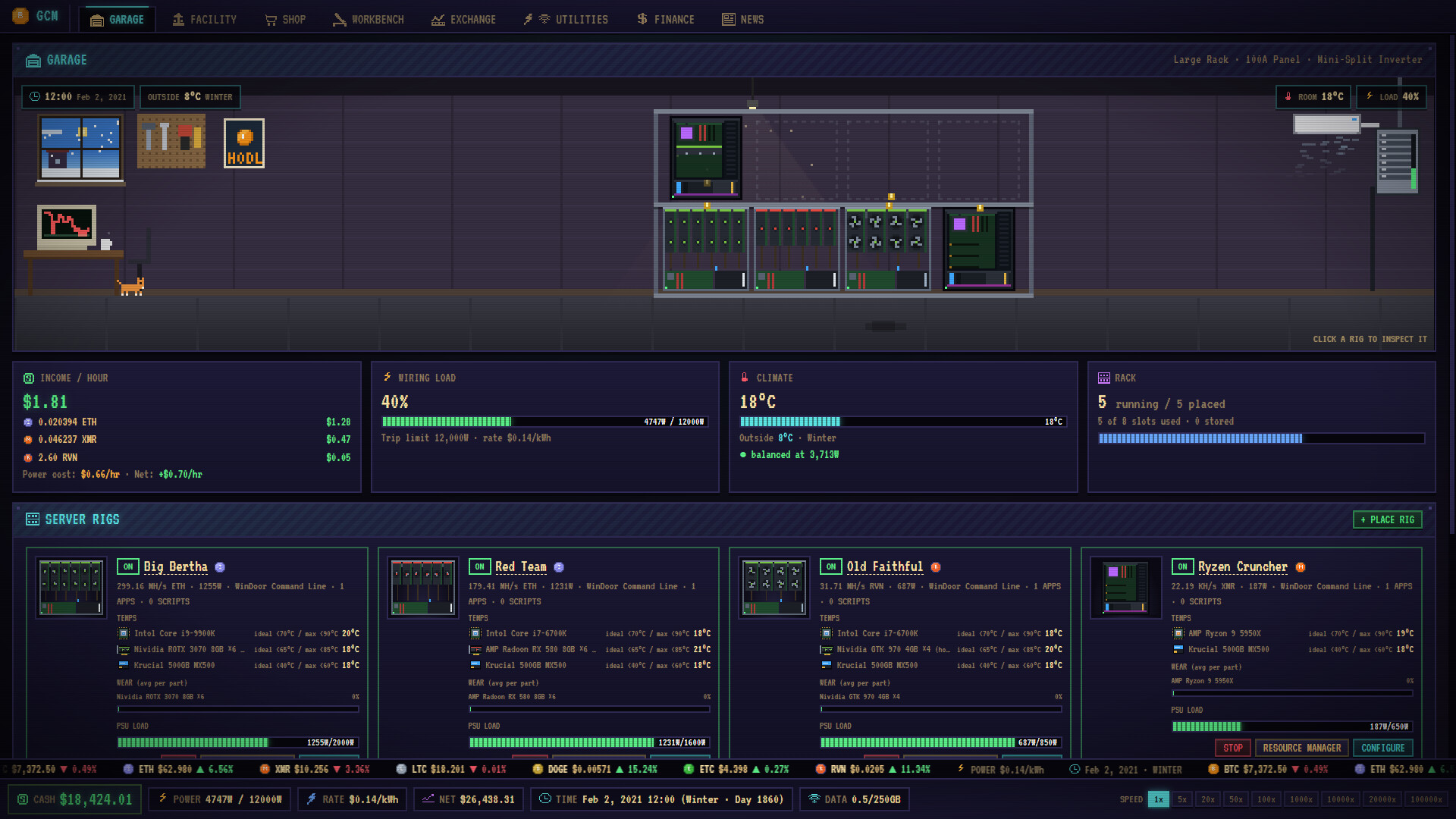 Garaged Crypto Miner