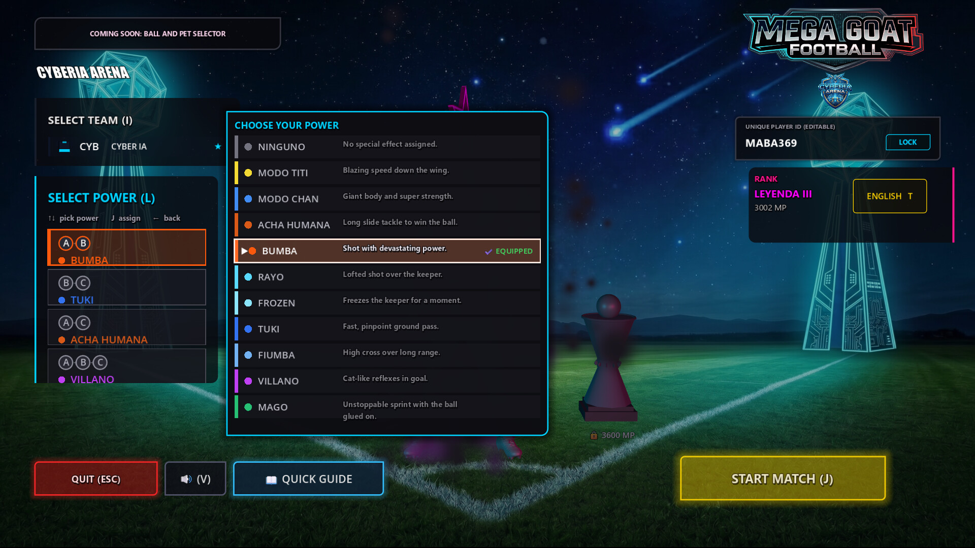 MEGA GOAT FOOTBALL: Cyberia Arena screenshot 4