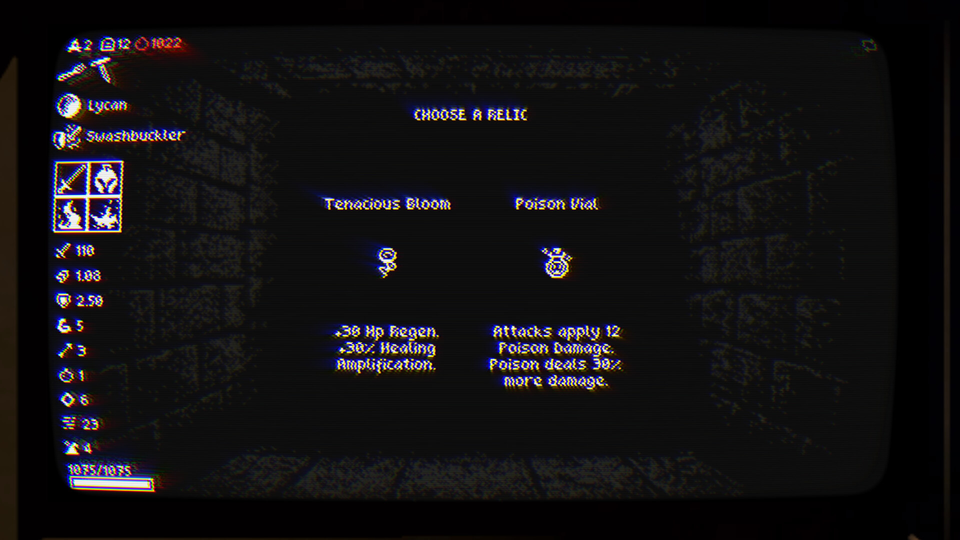 Your Debt Is Paid monster encounter in a dark fantasy realm with scanline overlay