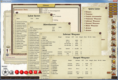 Fantasy Grounds - Deadlands: The 1880 Smith & Robards Catalog