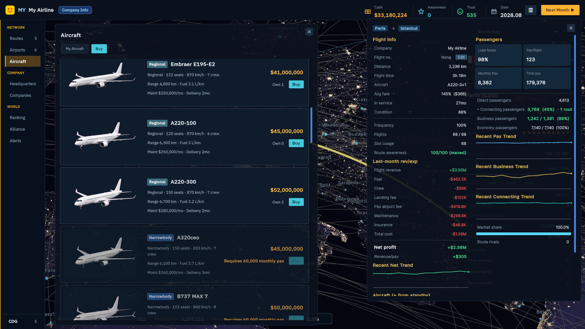 Airline Empire — official gameplay screenshot 2