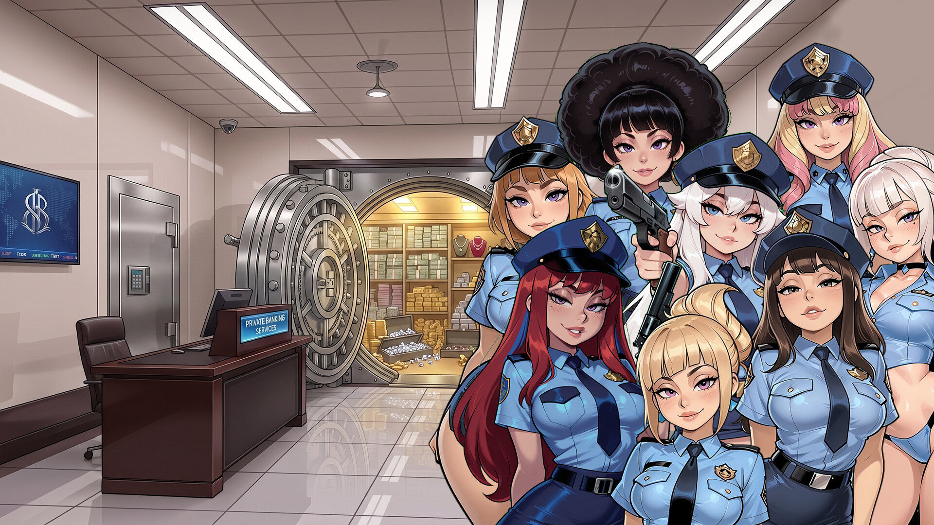 I tried to rob a bank, sexy cops and now are after me.のスクリーンショット 1