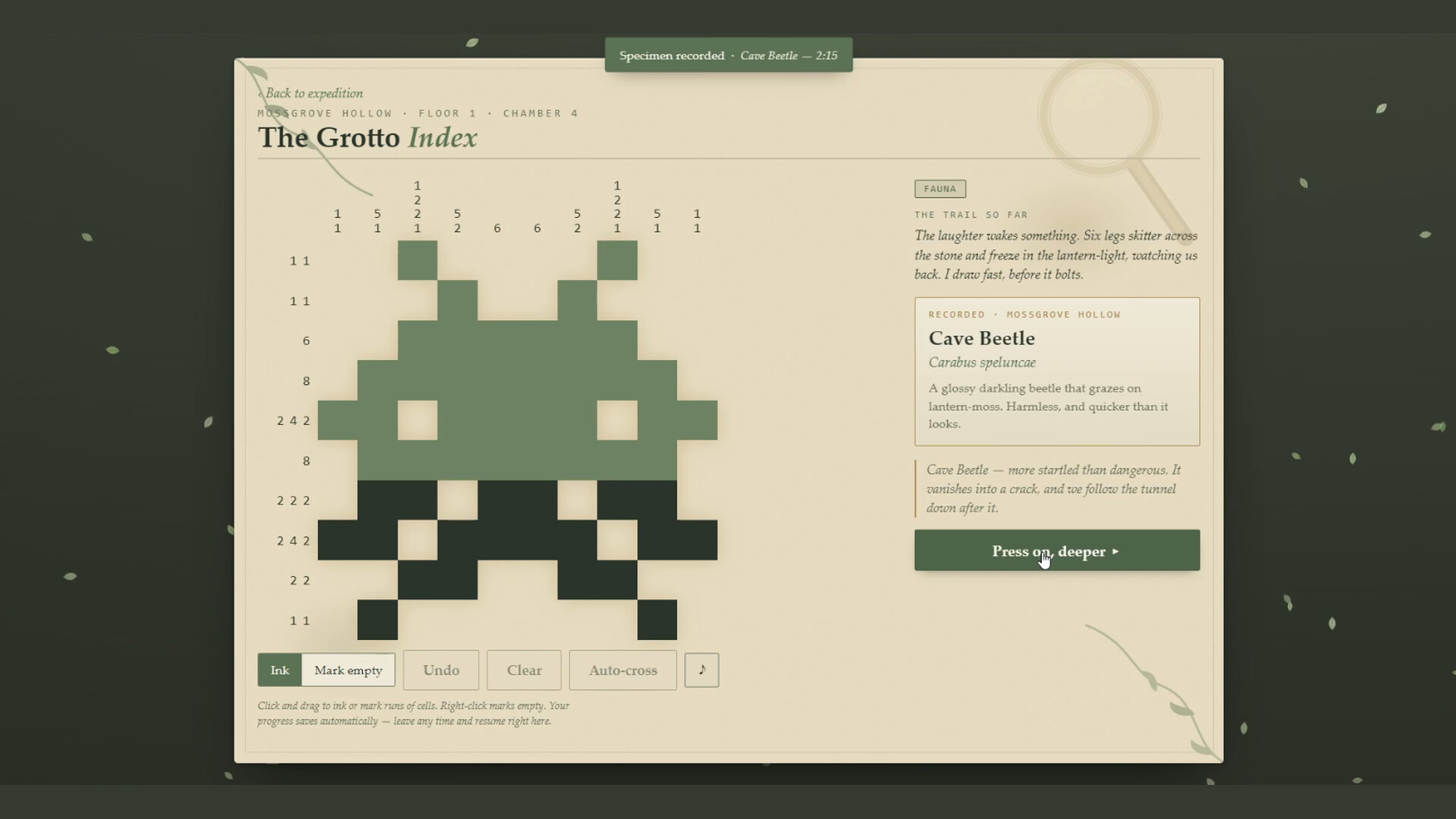 The Grotto Index — gameplay screenshot 2