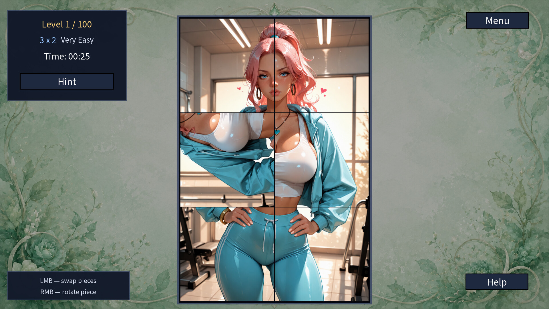 My Fitness Waifu: Hentai Puzzle screenshot 19