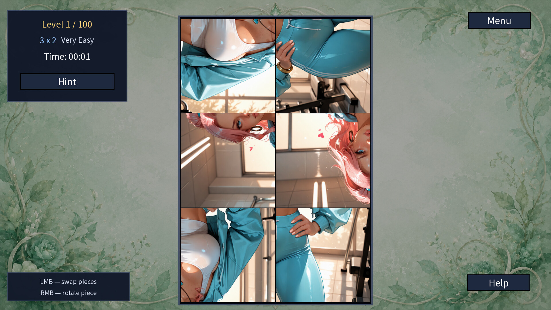 My Fitness Waifu: Hentai Puzzle screenshot 16