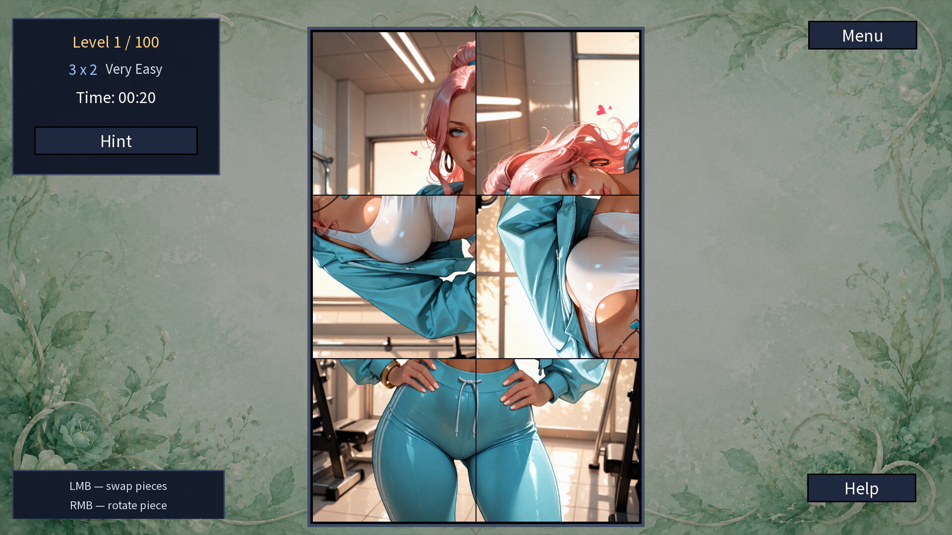 My Fitness Waifu: Hentai Puzzle screenshot 17
