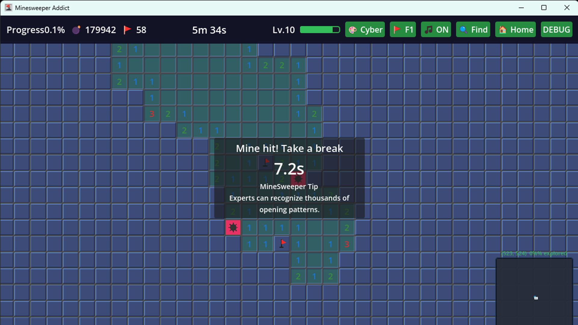 Infinite Minesweeper Simulator screenshot 1