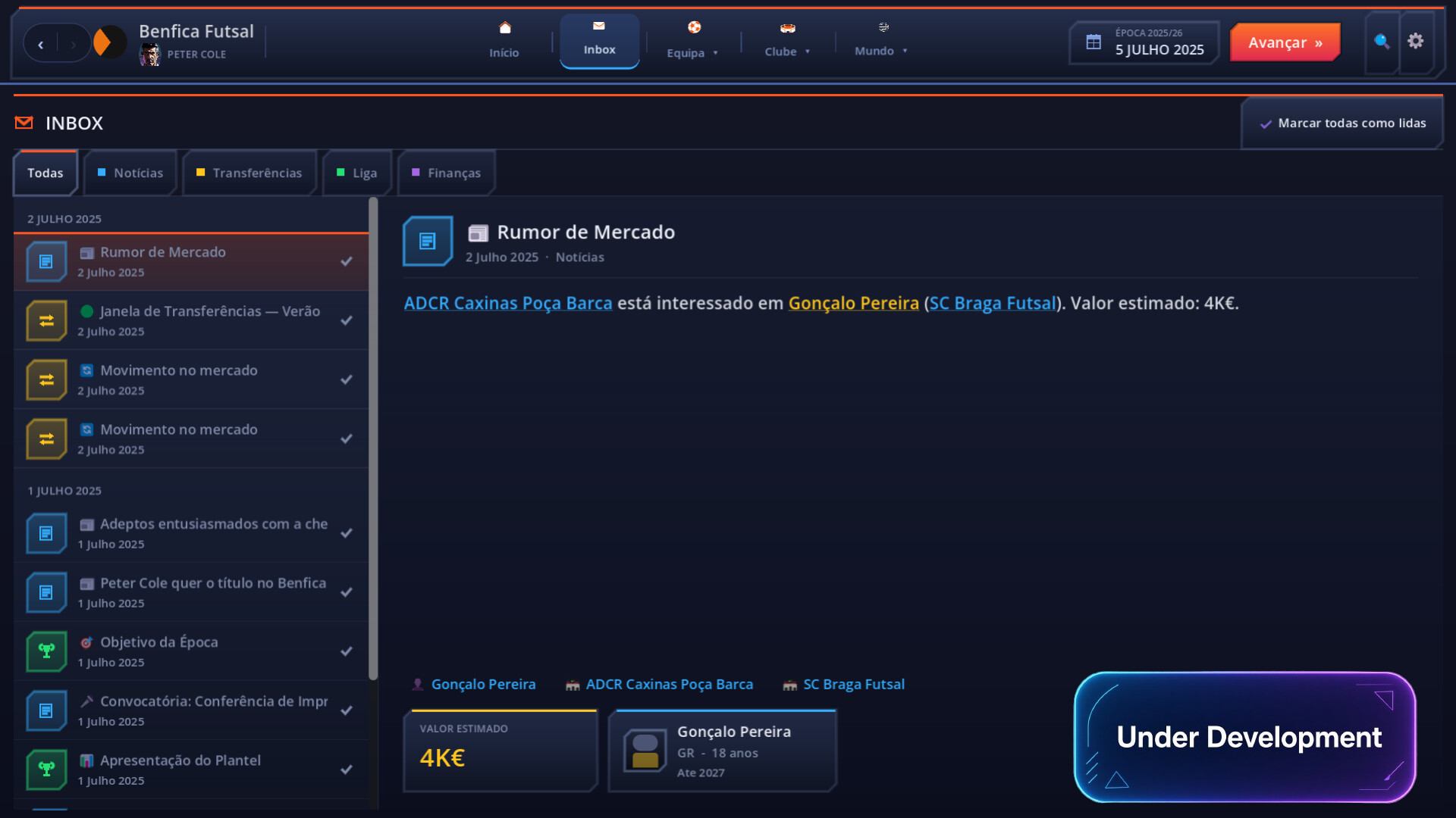 Ultimate Futsal Manager screenshot #3