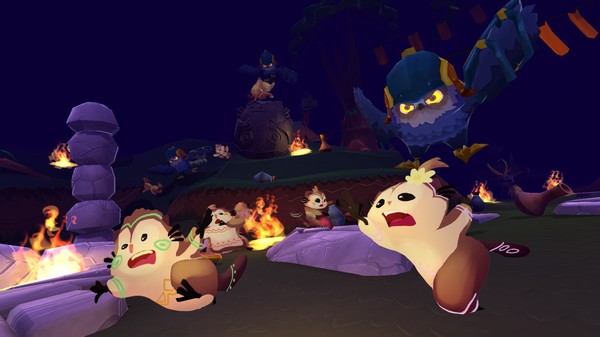 Screenshot of Momonga Pinball Adventures gameplay showing in-action mechanics