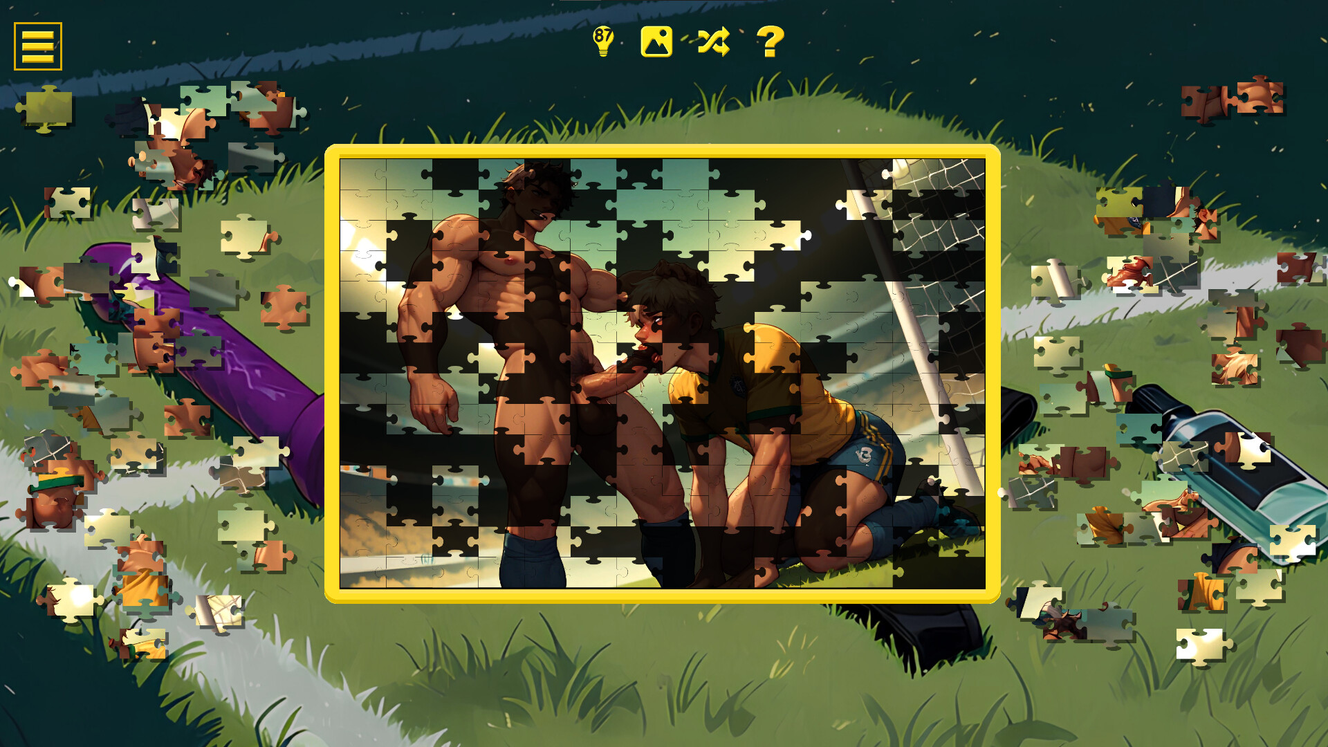 Soccer Cup Boys - Hentai Jigsaw screenshot 1