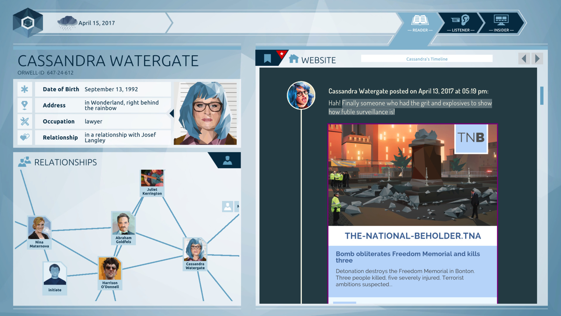 Orwell: Keeping an Eye On You Featured Screenshot #1
