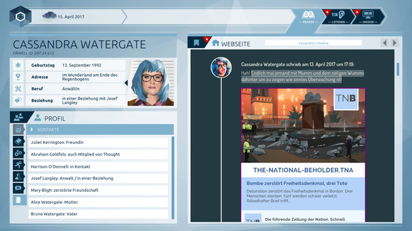 Orwell: Keeping an Eye On You Android Screenshot 1