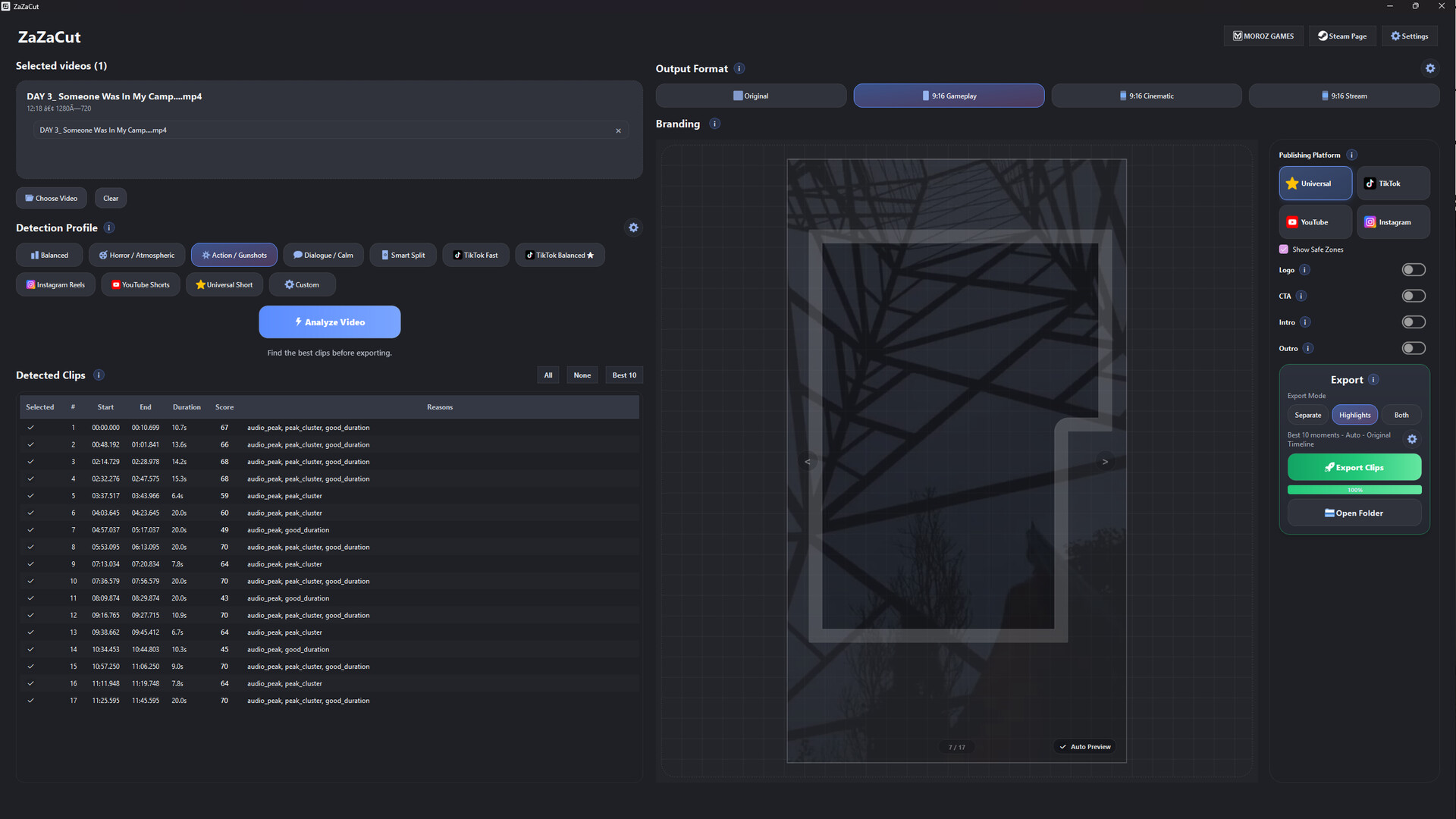 ZazaCut - Shorts & Clips Creator screenshot 1