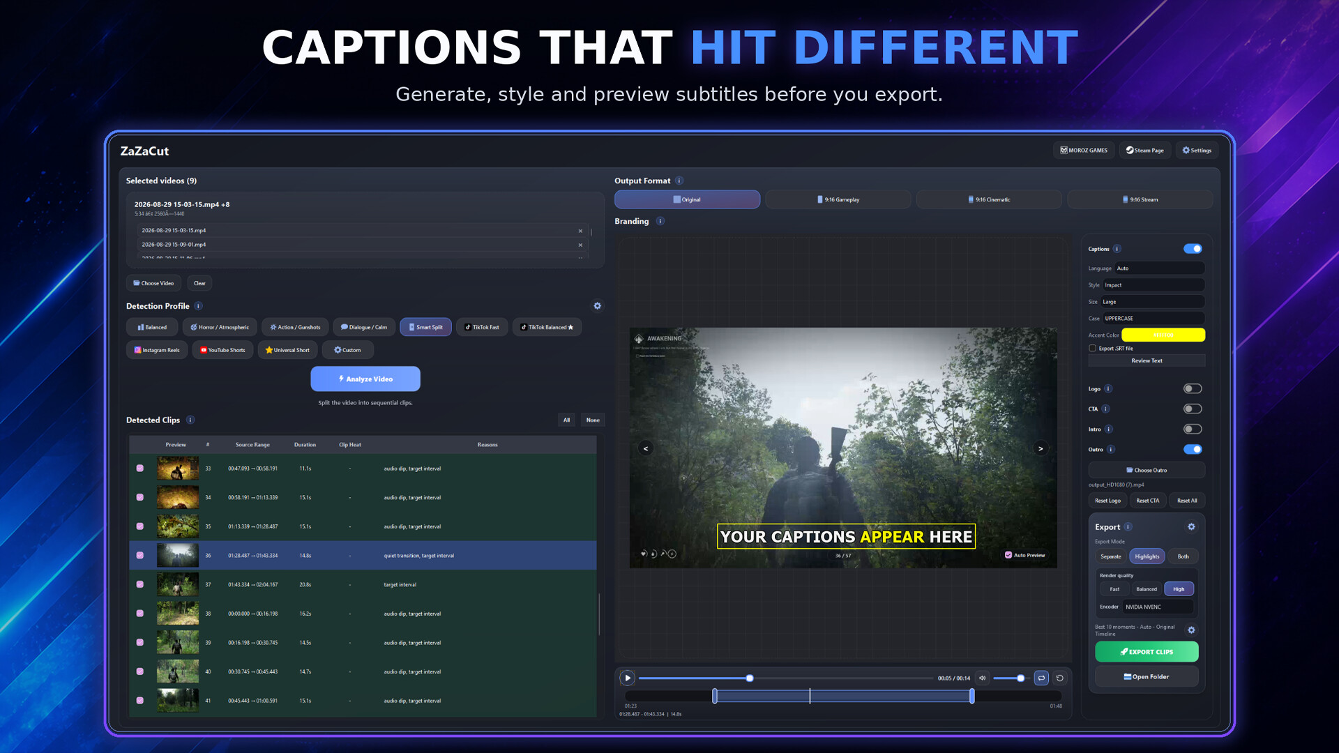 ZazaCut - Shorts & Clips Creator screenshot