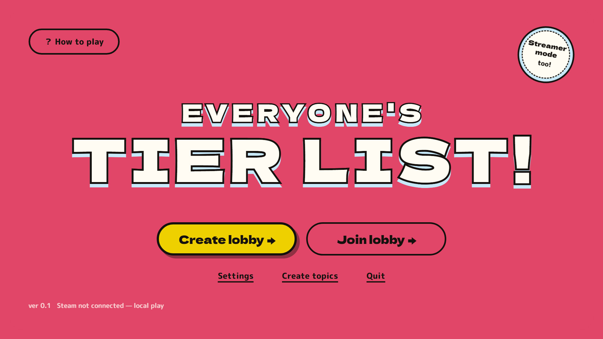 EVERYONE'S TIER LIST! screenshot 1