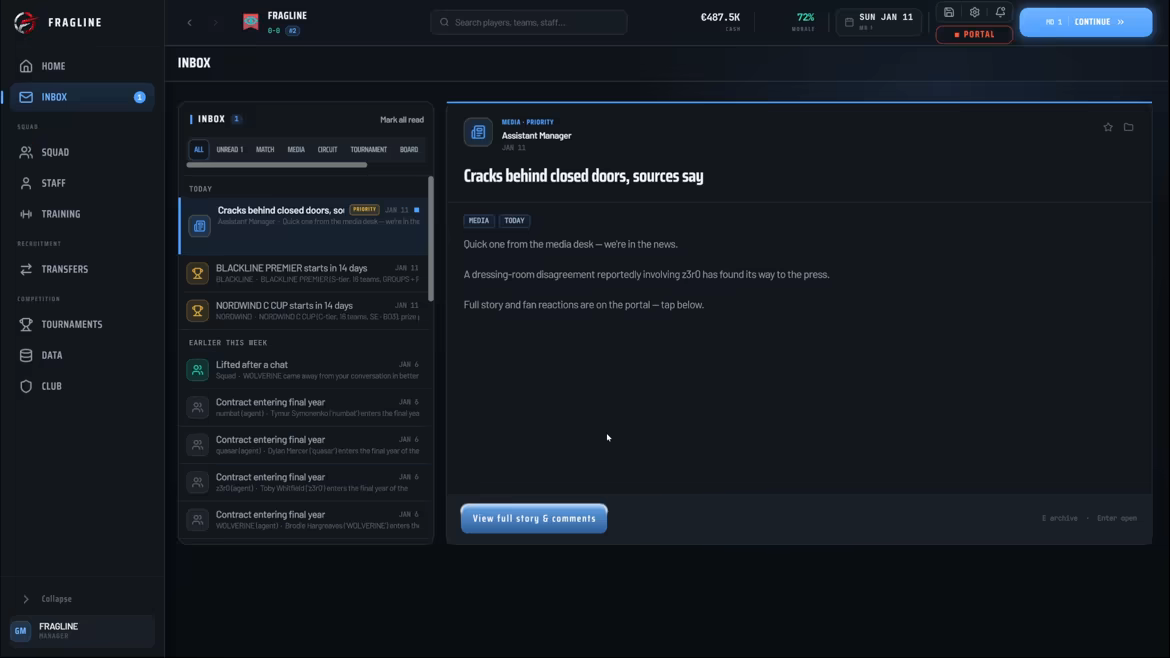FRAGLINE: Esports Manager video 4