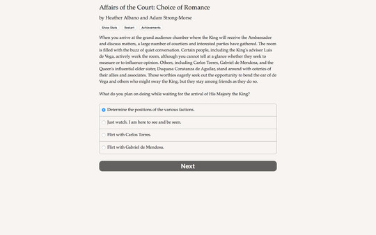 Affairs of the Court: Choice of Romance