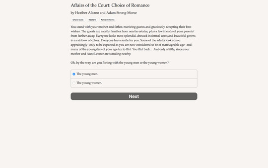 Affairs of the Court: Choice of Romance.