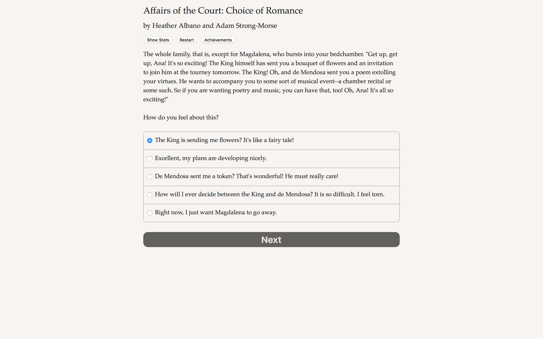 screenshot of Affairs of the Court: Choice of Romance 5