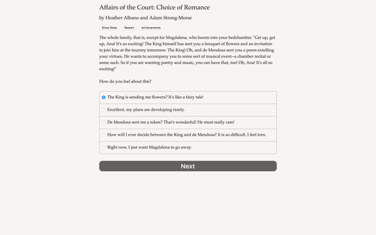Affairs of the Court: Choice of Romance