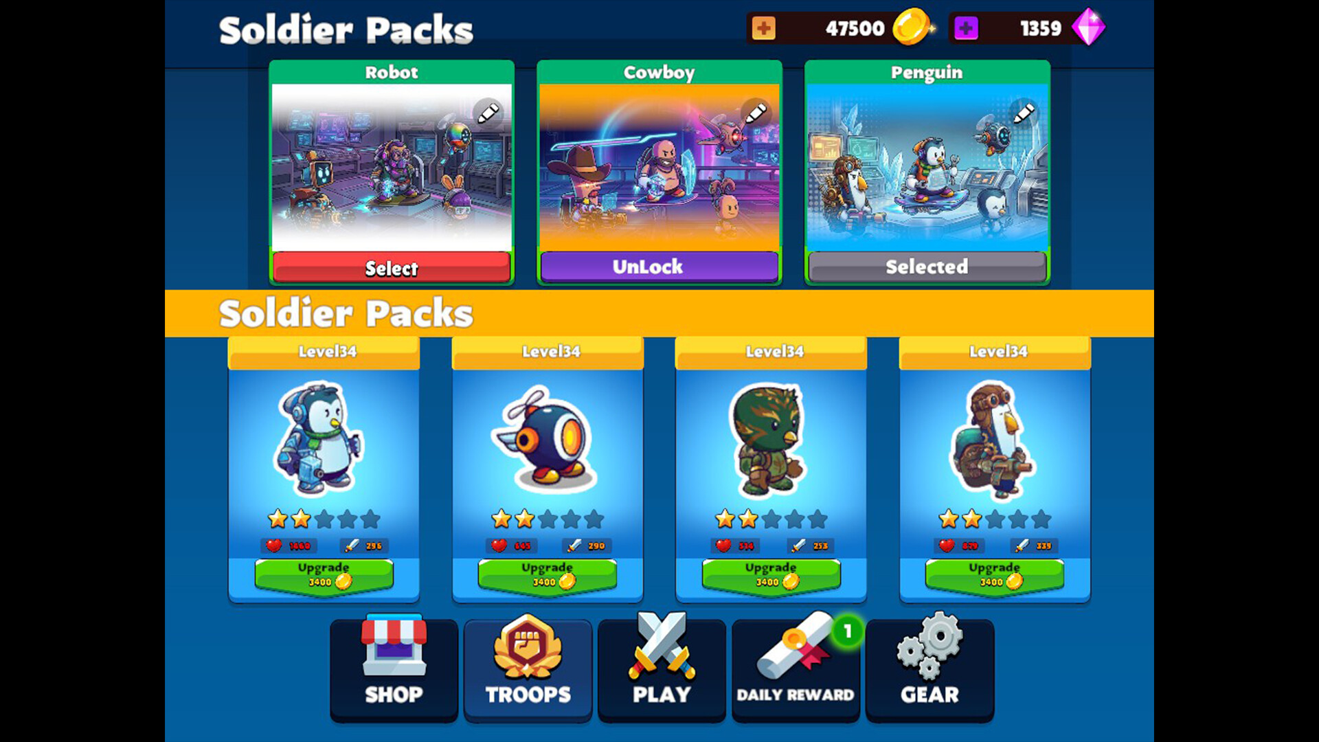 Gear Clash: Hero Unite - Penguin Package screenshot 2