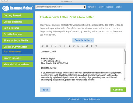 Resume Maker® for Mac screenshot 6