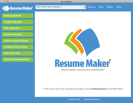 Resume Maker® for Mac screenshot 1